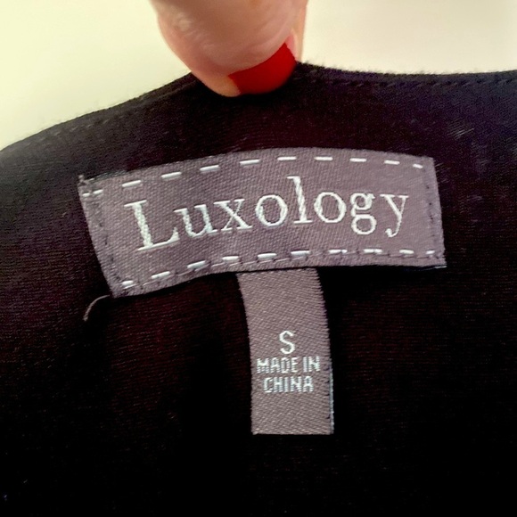 Luxology Boho Embroidered Mini Dress Small Black EUC - Picture 3 of 4